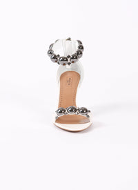 Sandales Bombe 90 en cuir - Blanc