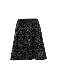 Jupe Rainbow en cuir - Noir & Argent