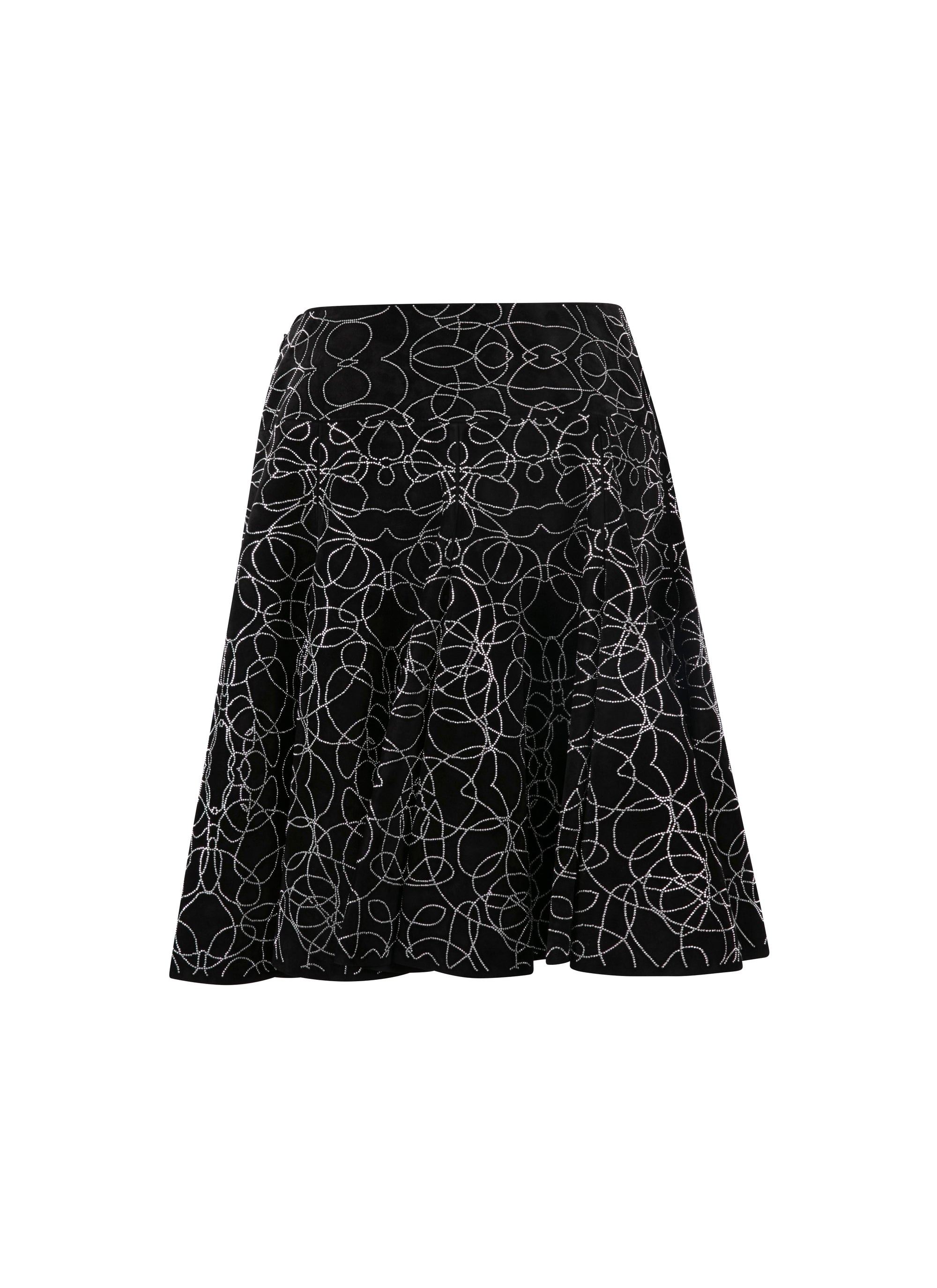 Jupe Rainbow en cuir - Noir & Argent