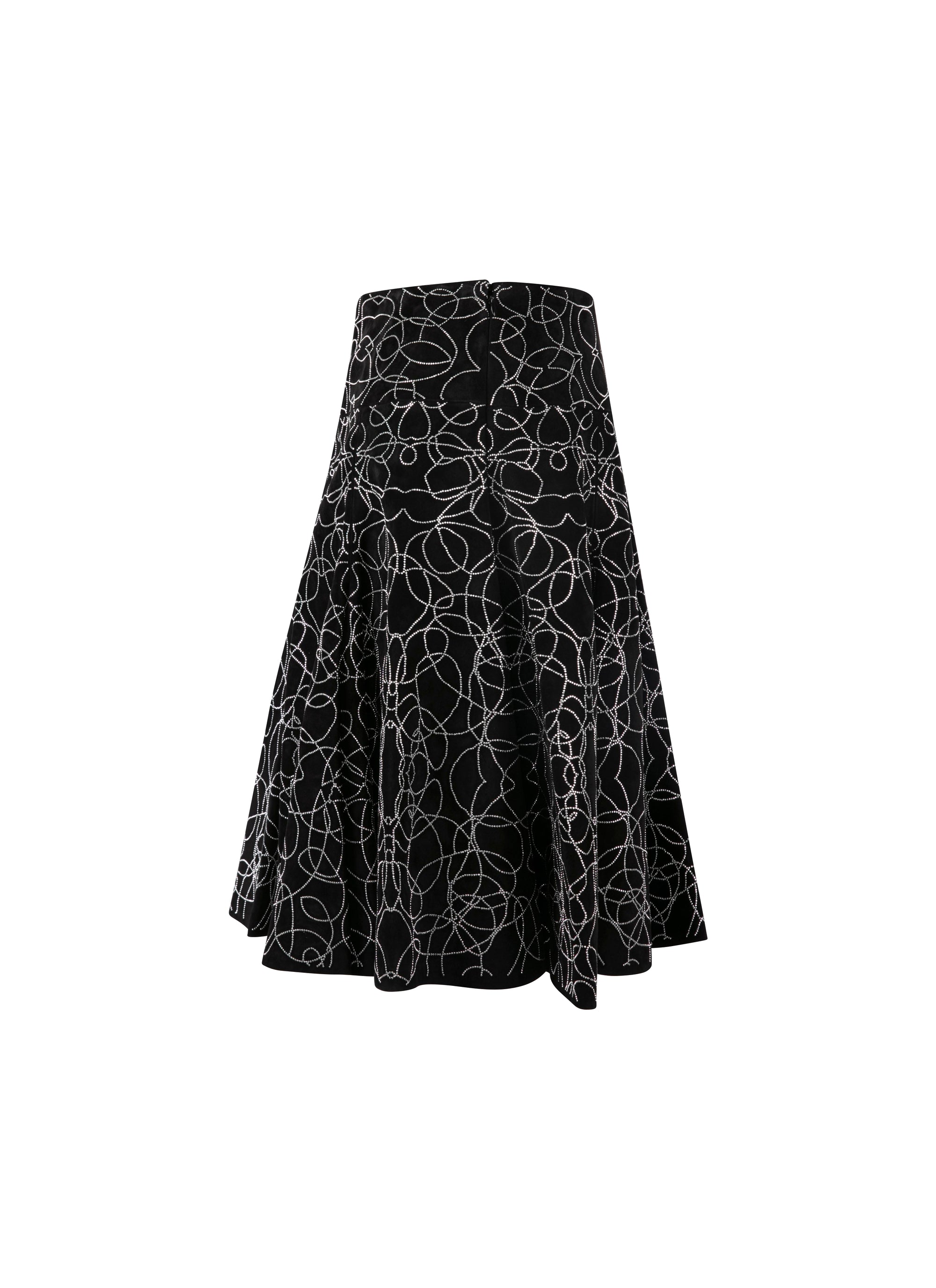 Jupe Rainbow en cuir - Noir & Argent