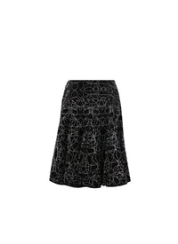 Jupe Rainbow en cuir - Noir & Argent