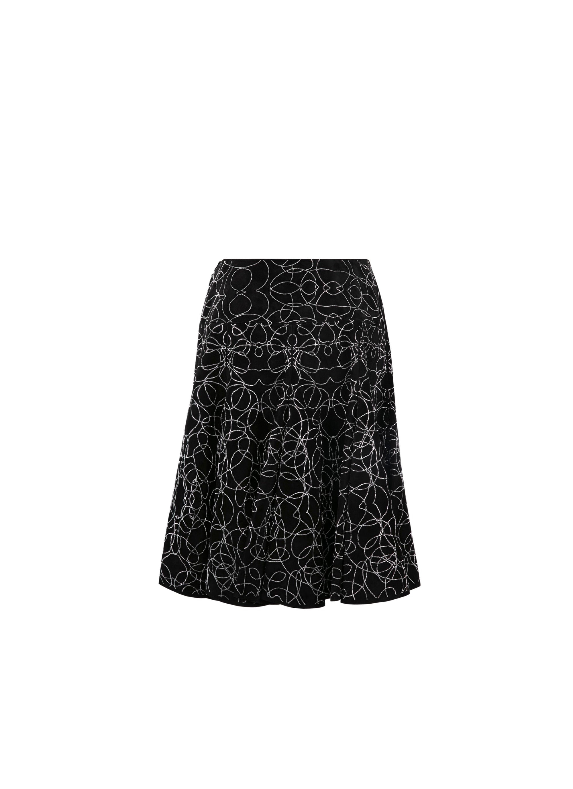 Jupe Rainbow en cuir - Noir & Argent