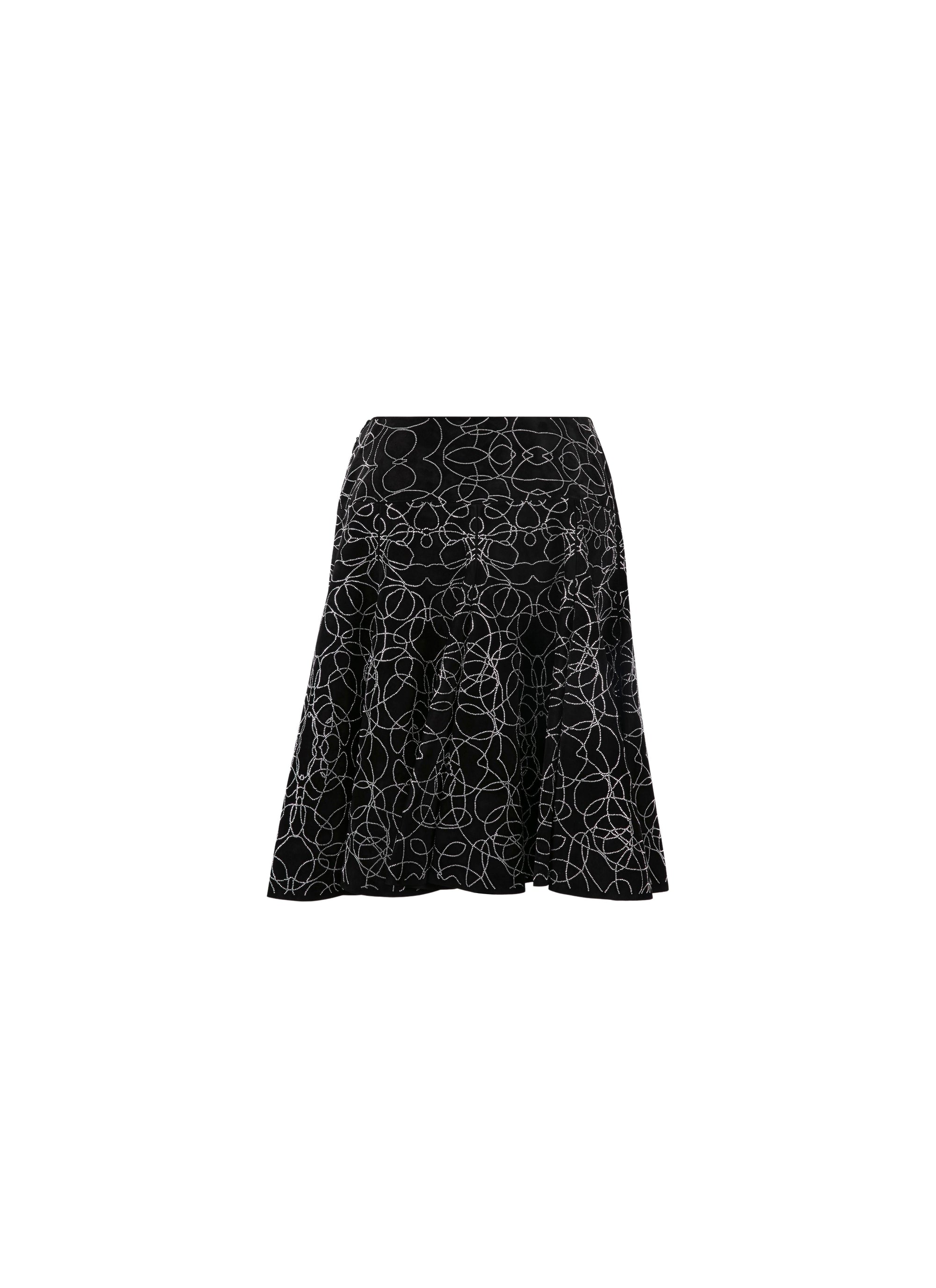 Jupe Rainbow en cuir - Noir & Argent