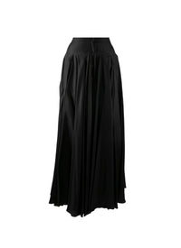 Jupe longue boutonnée détail couture - Noir intense