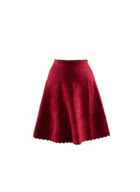 Short embroidered skirt - Madder