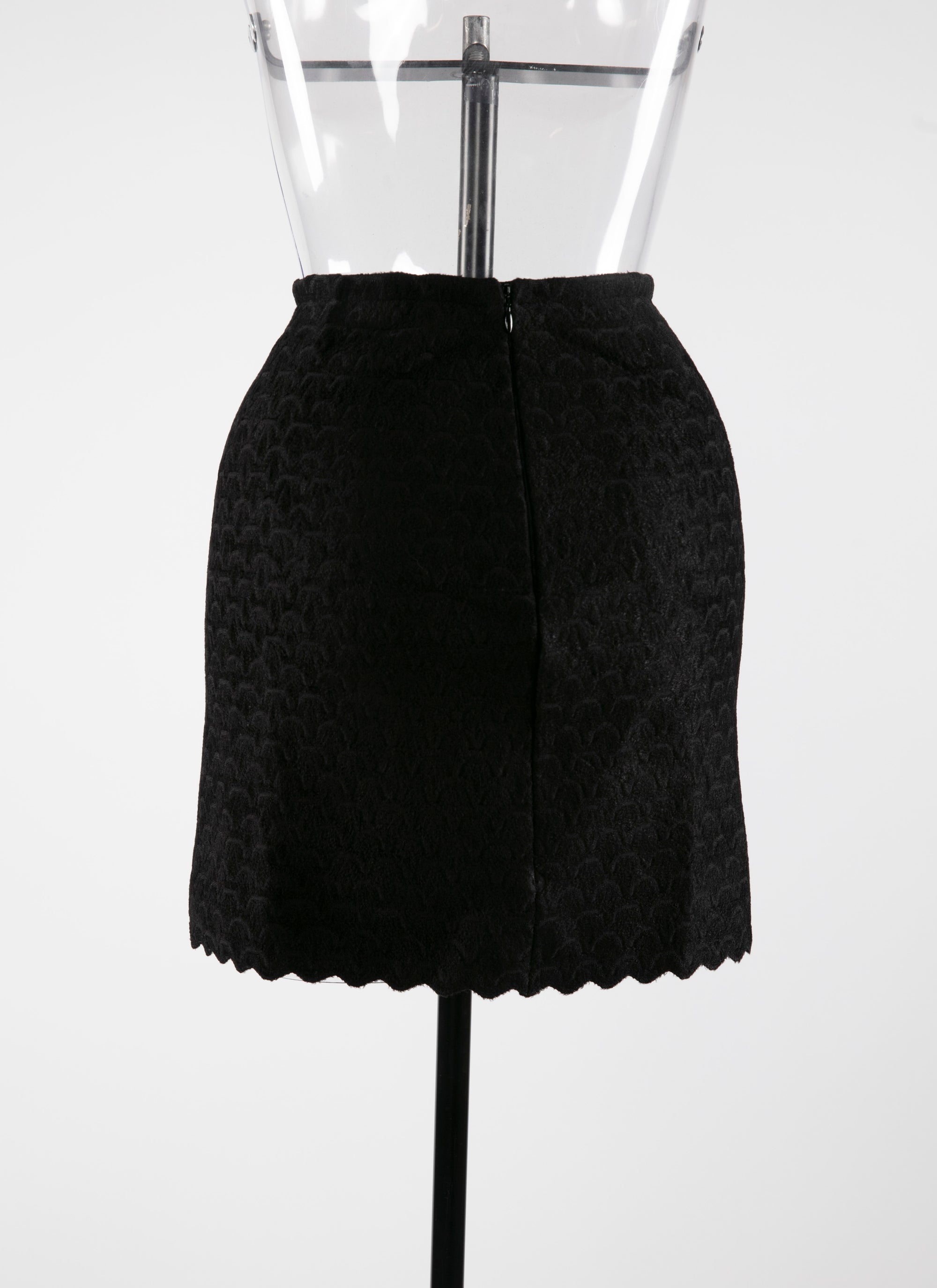 Embroidered mini skirt - Black intense