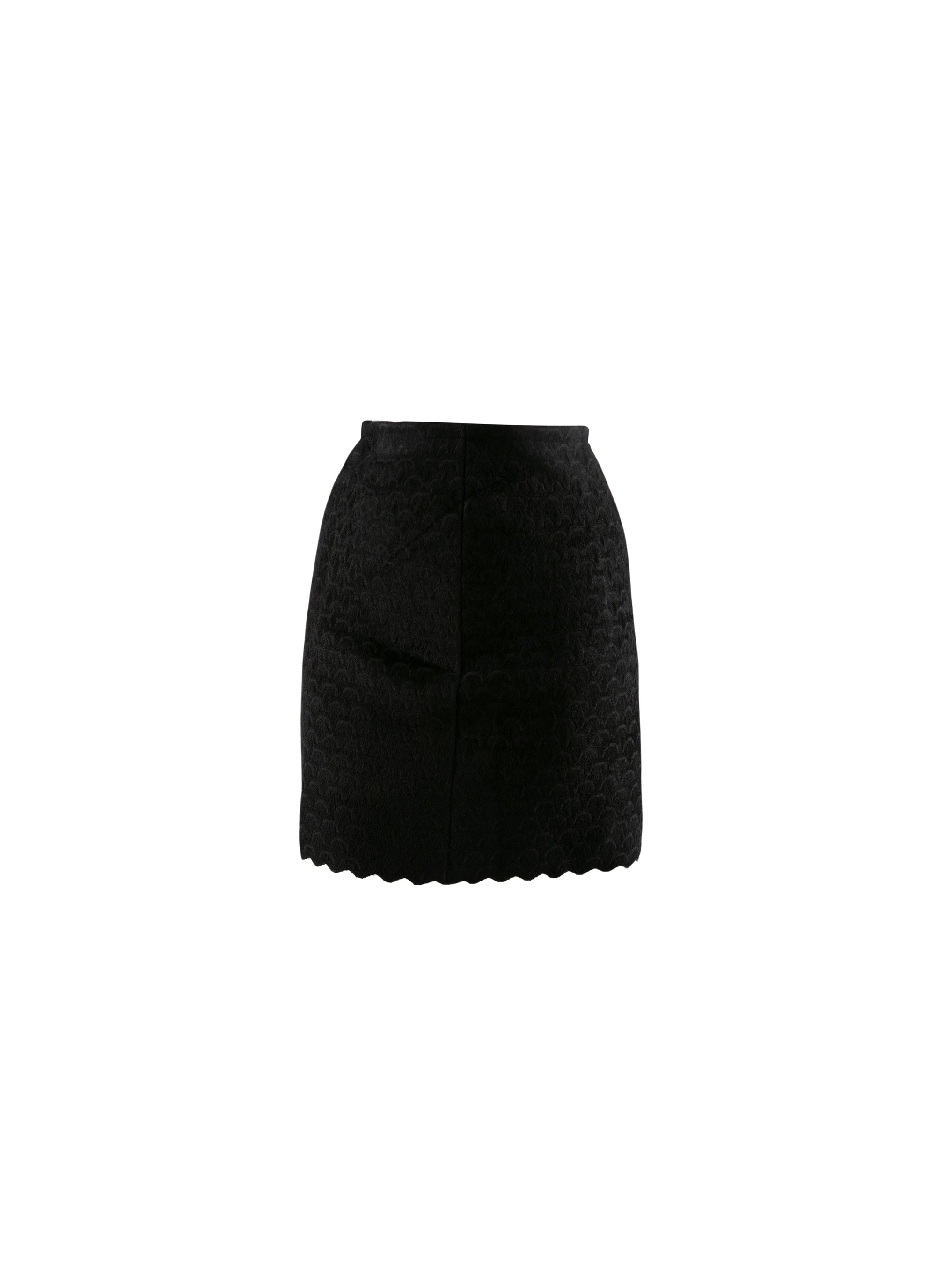 Embroidered mini skirt - Black intense