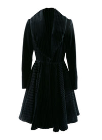 Flared velvet coat - Night