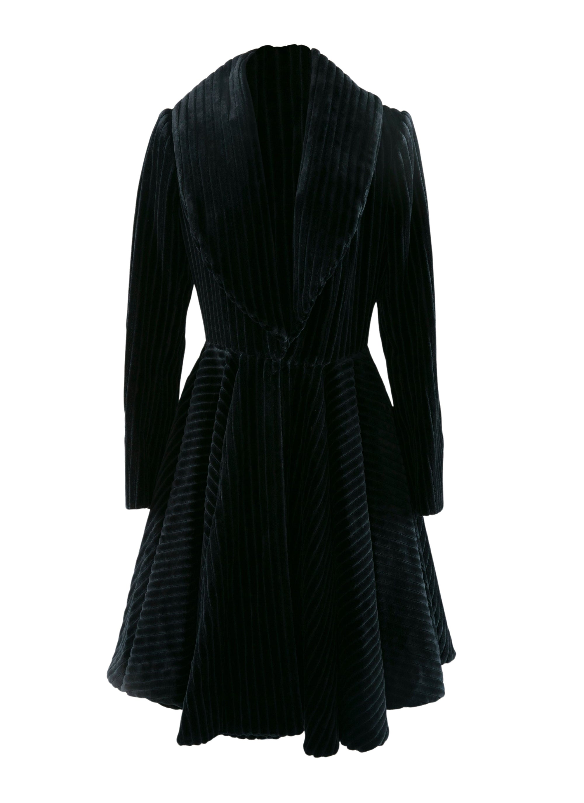 Flared velvet coat - Night