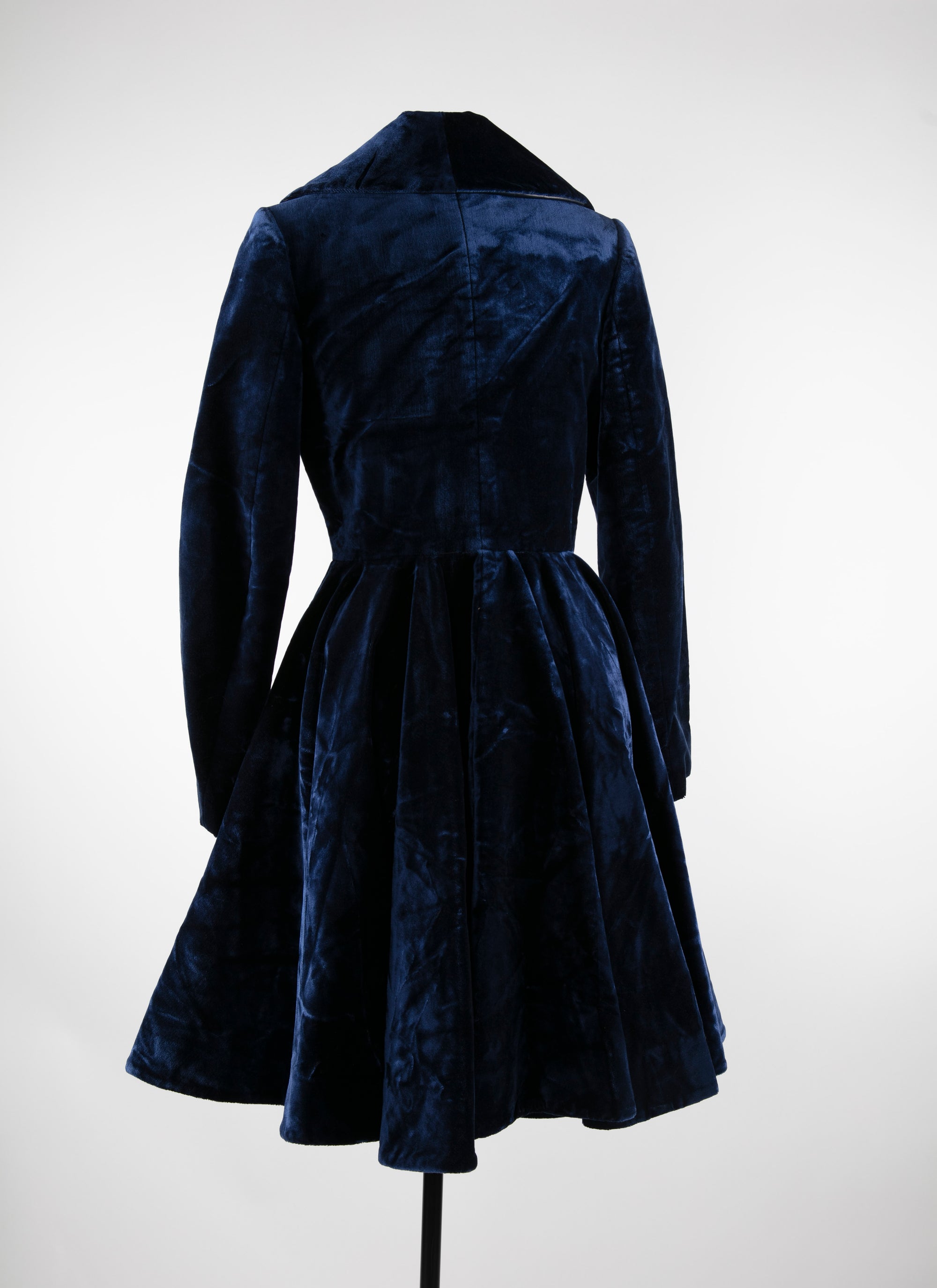 Manteau en velours évasé - Bleu Royal