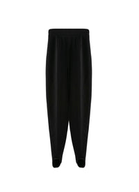 Fluid high-waisted trousers - Black intense