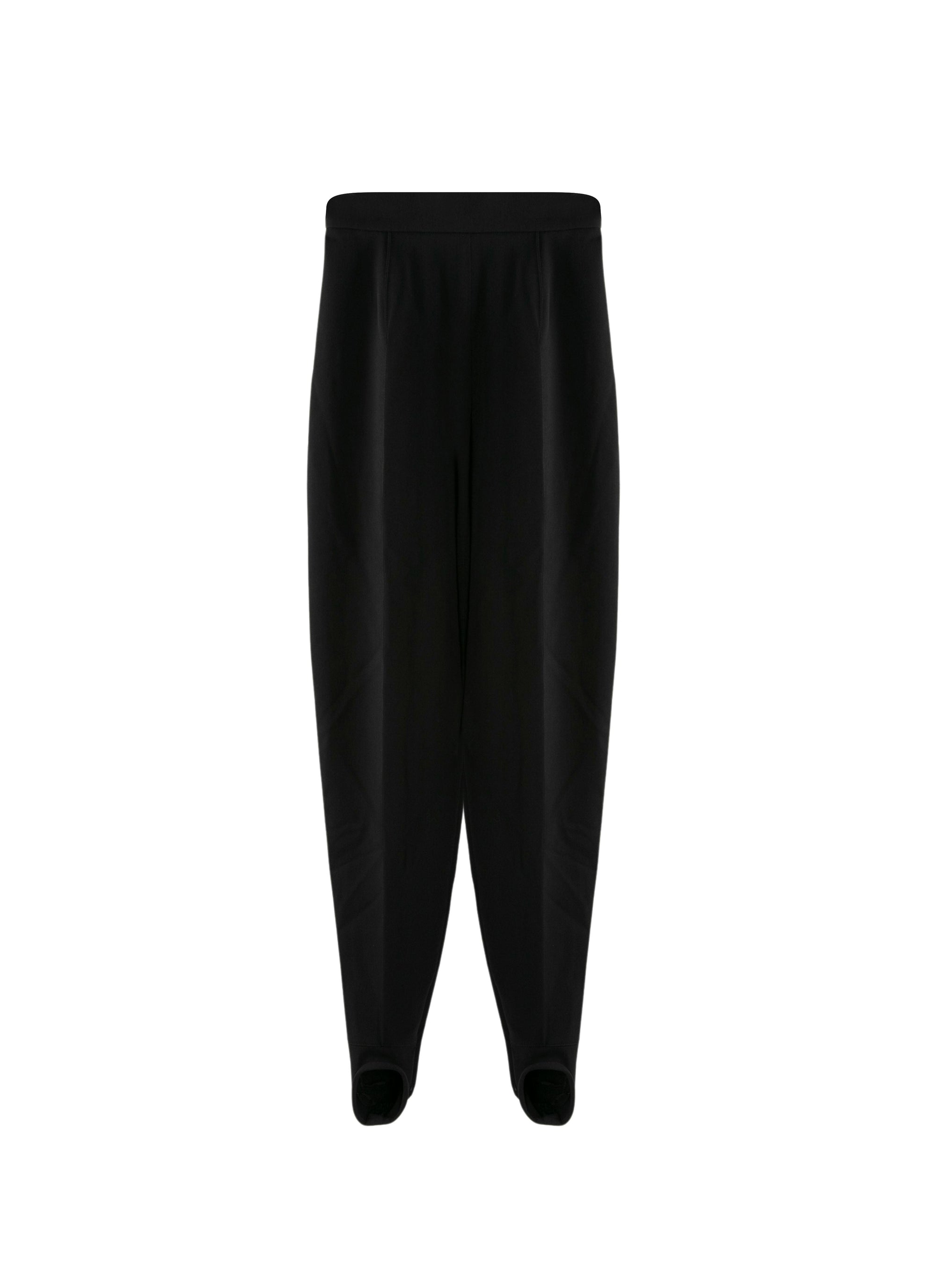 Fluid high-waisted trousers - Black intense