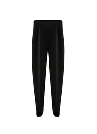 Fluid high-waisted trousers - Black intense