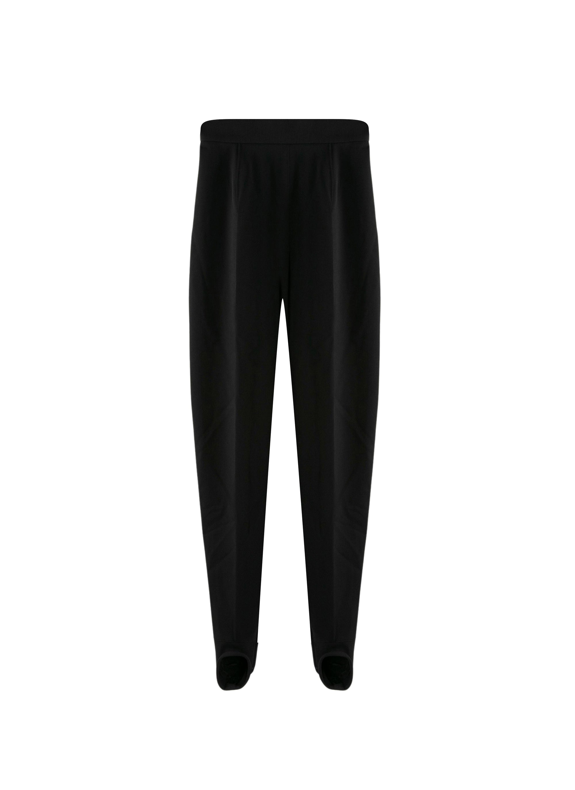 Fluid high-waisted trousers - Black intense