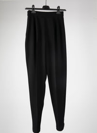 Fluid high-waisted trousers - Black intense