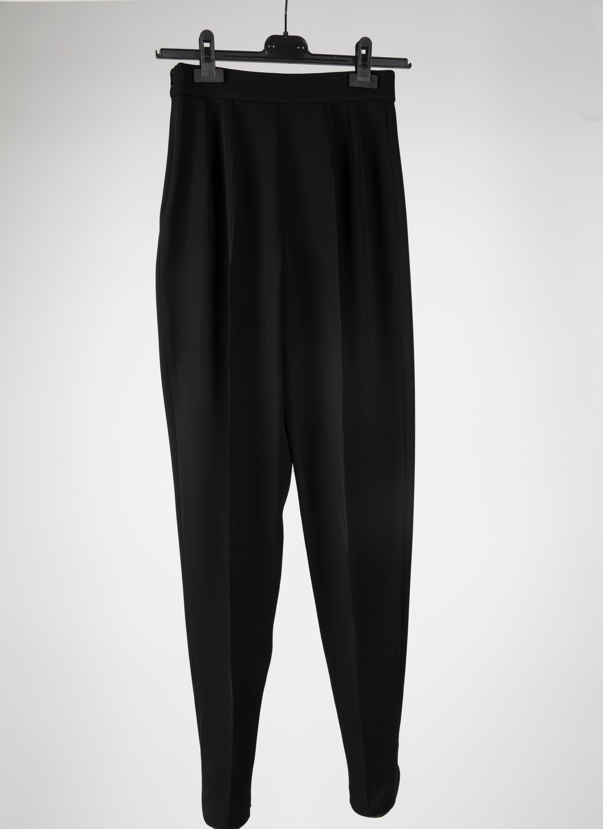 Fluid high-waisted trousers - Black intense