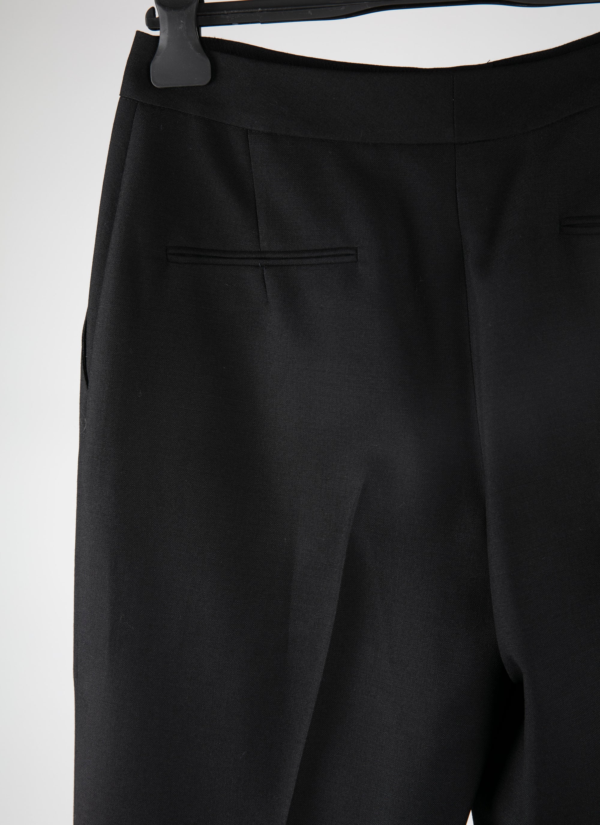 Wool straight leg trousers - Intense Black