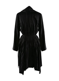 Robe à manches longues en soie - Noir