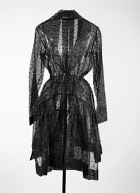 Long-sleeved floral dress - Black intense