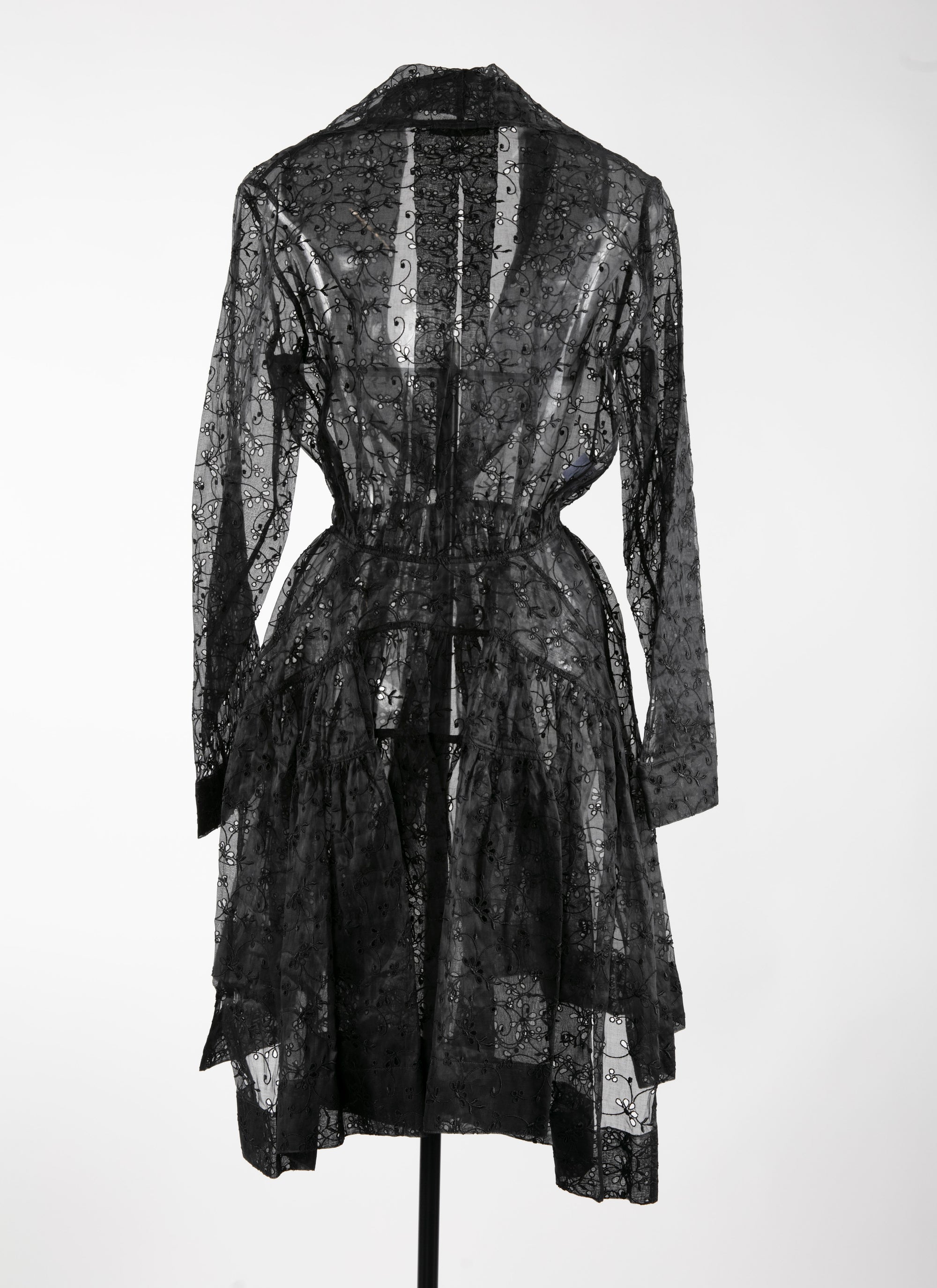 Long-sleeved floral dress - Black intense