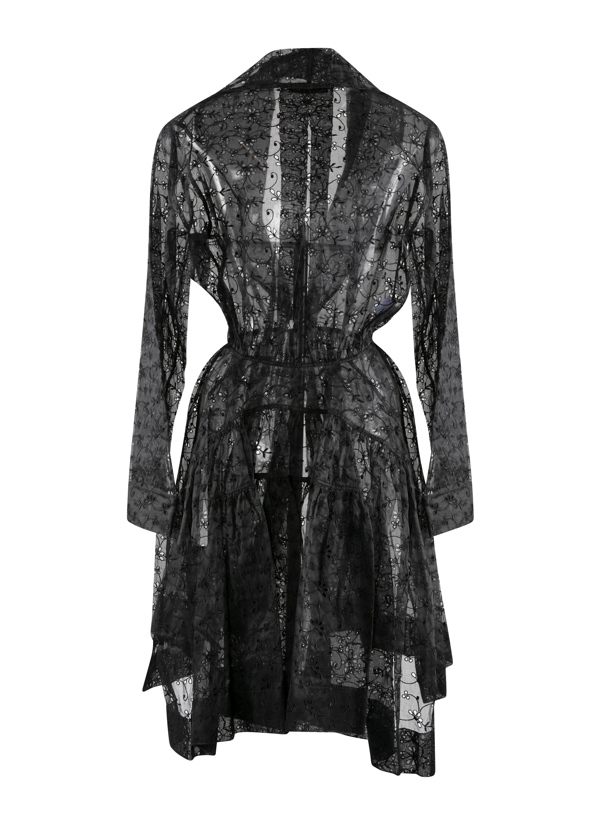 Floral long sleeve dress - Black