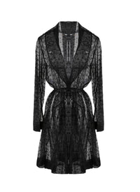 Floral long sleeve dress - Black