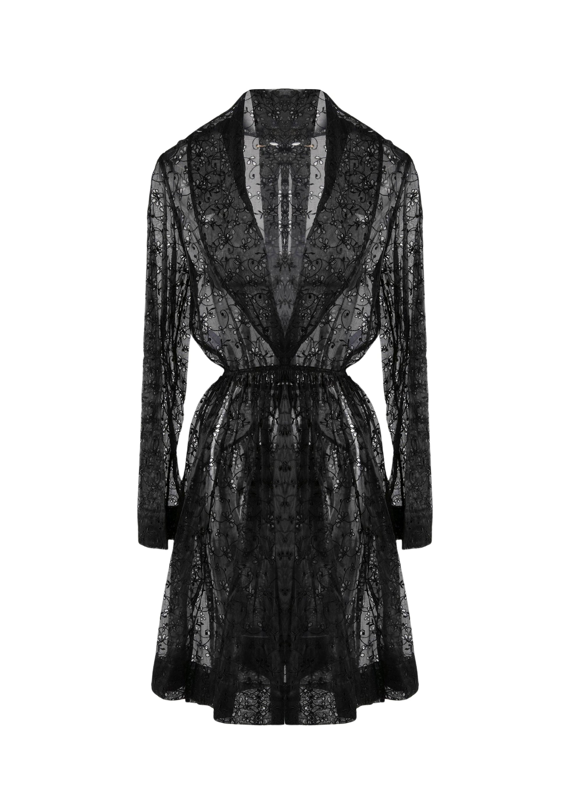 Floral long sleeve dress - Black