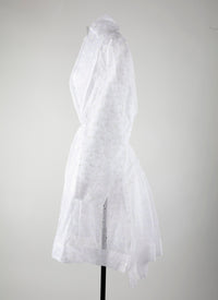 Robe à manches longues à fleurs - Blanc