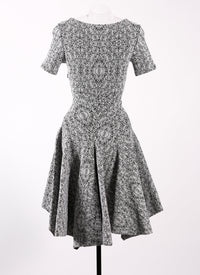 Robe à manches courtes Spider en maille - Blanc & Noir