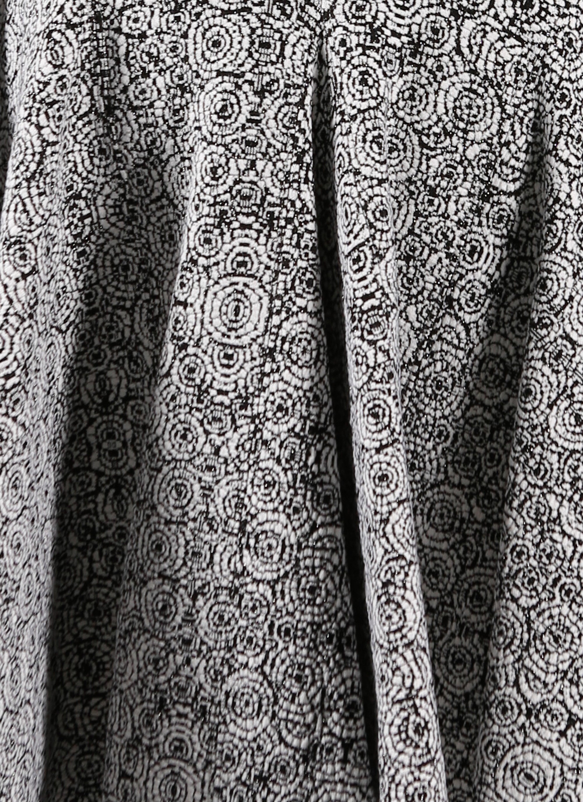 Robe à manches courtes Spider en maille - Blanc & Noir