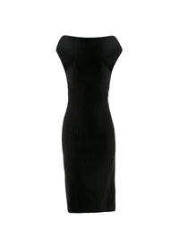 Robe cintrée col bateau - Noir