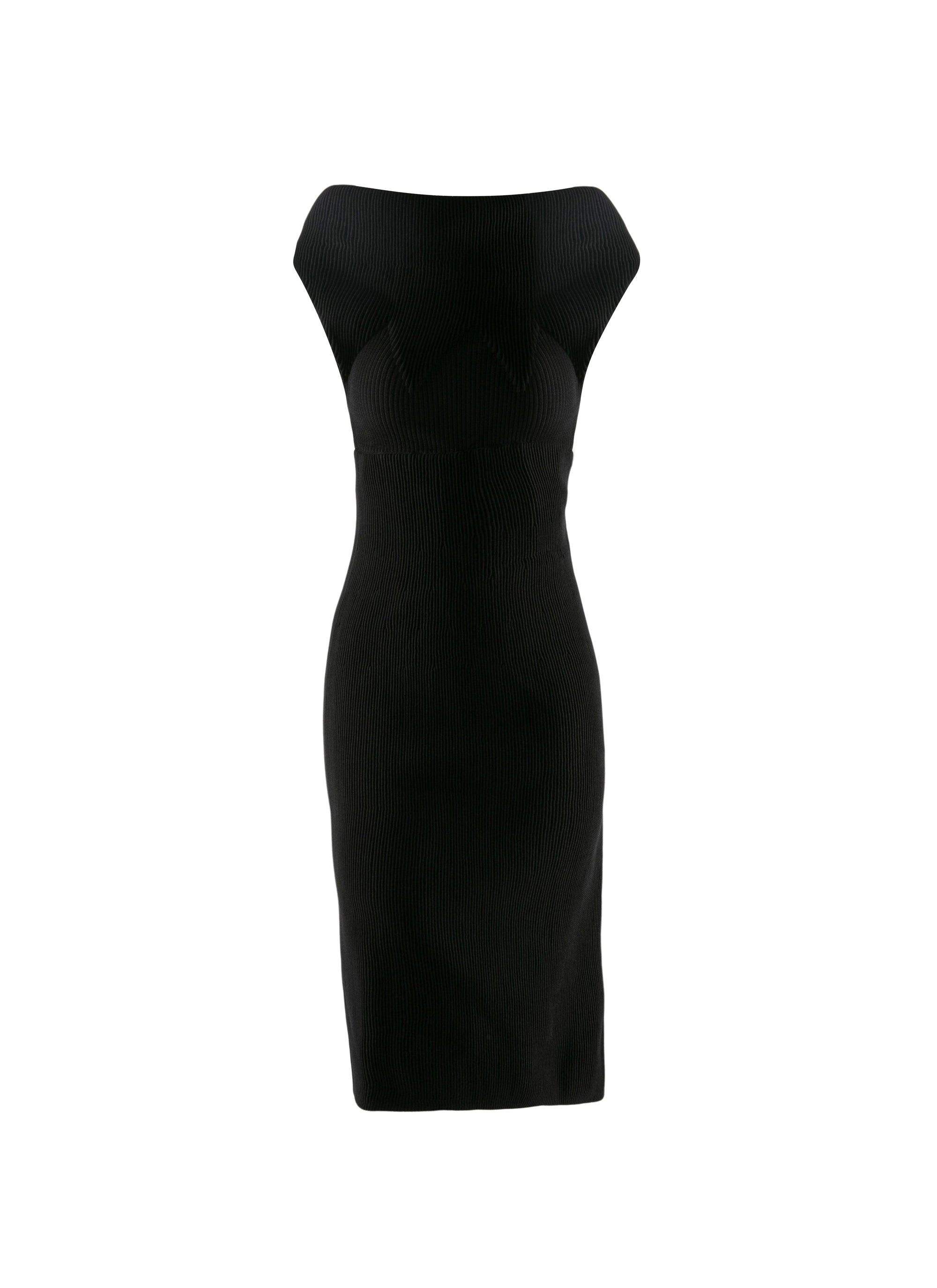 Robe cintrée col bateau - Noir