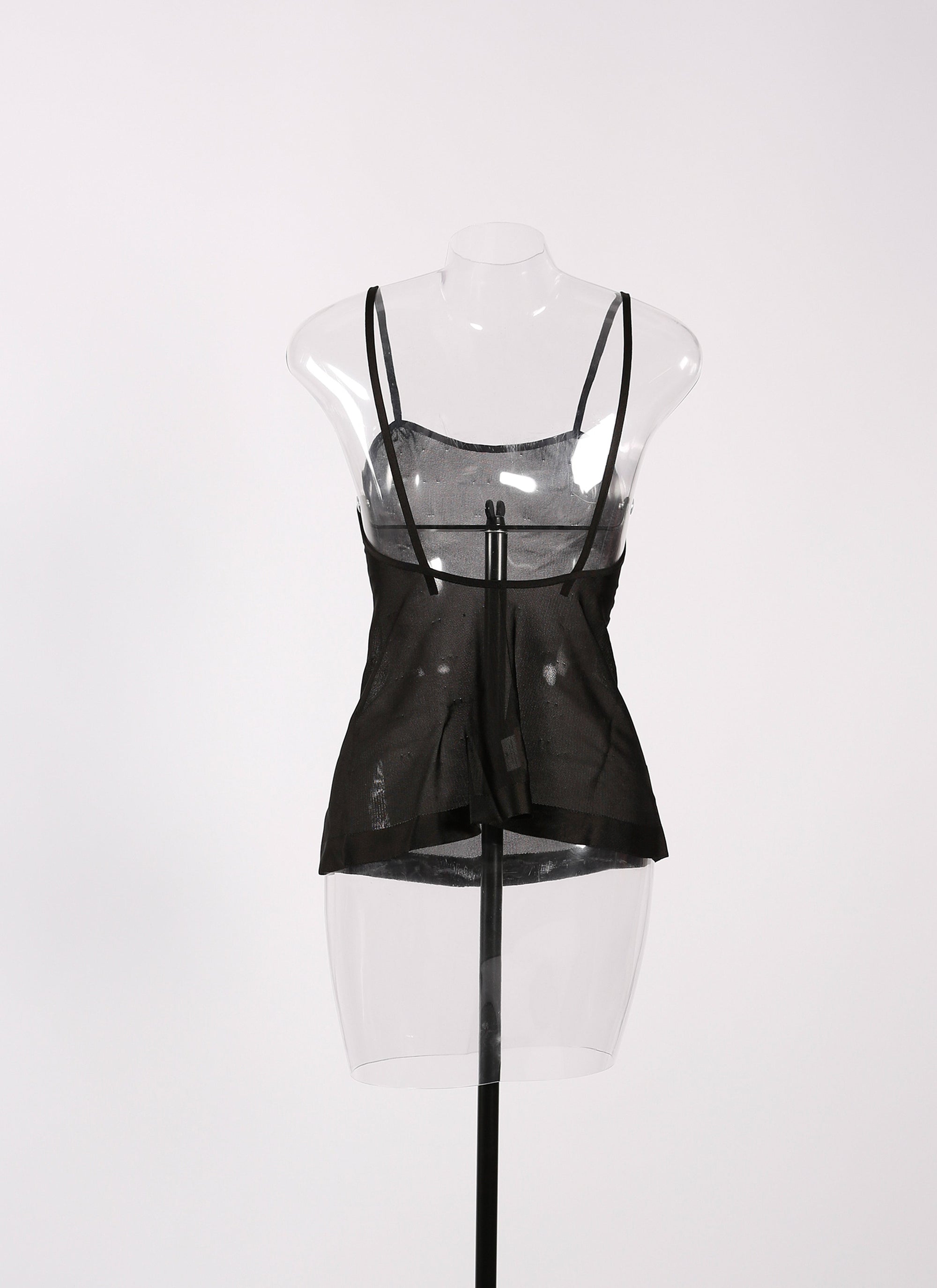 Top en transparence Intime - Noir