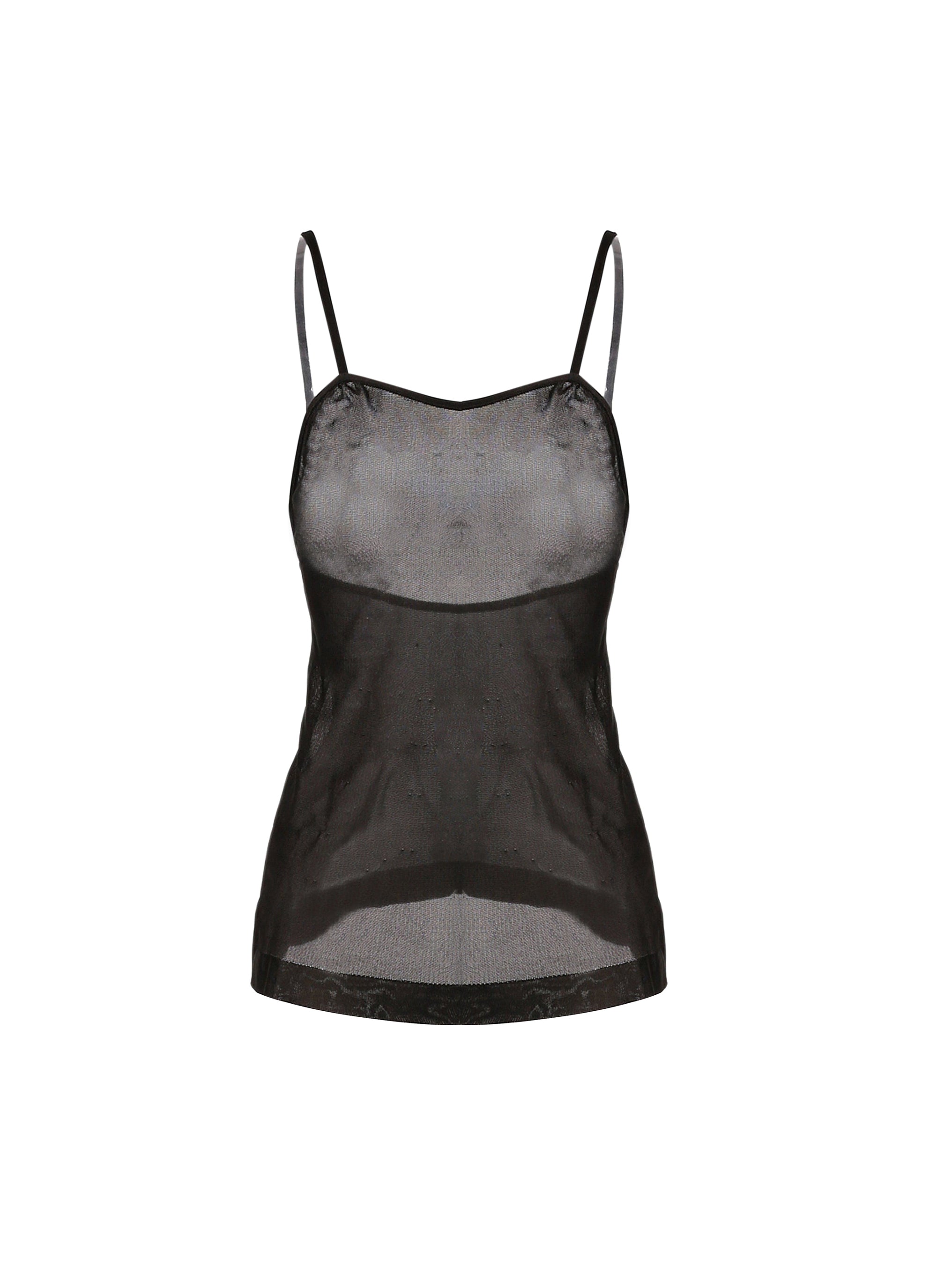 Top en transparence Intime - Noir