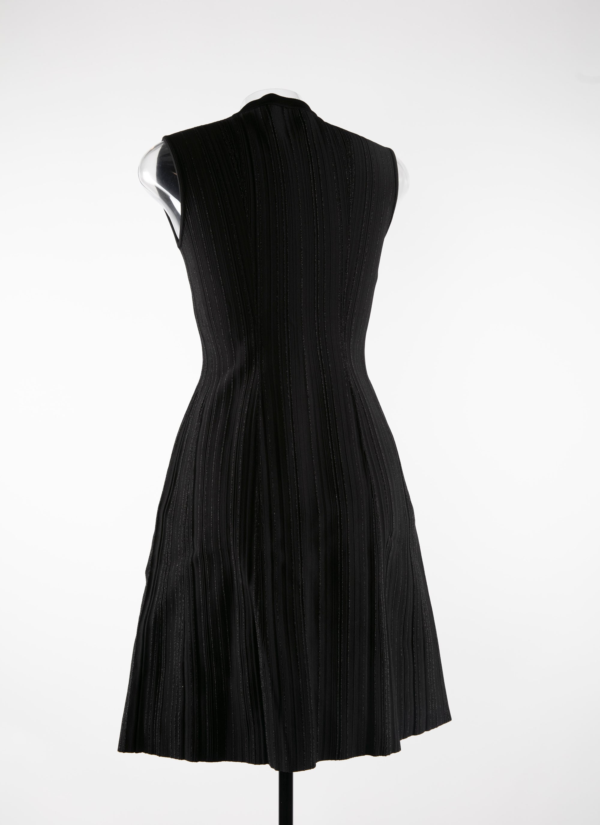 Robe sans manches cintrée à zip - Noir Brillant
