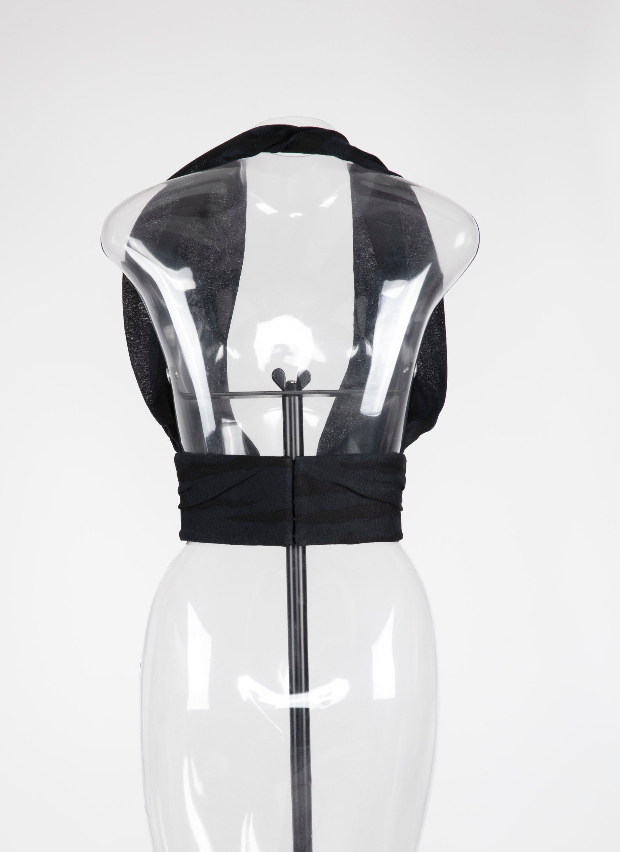 Soutien-gorge Zebra en soie - Noir & Bleu