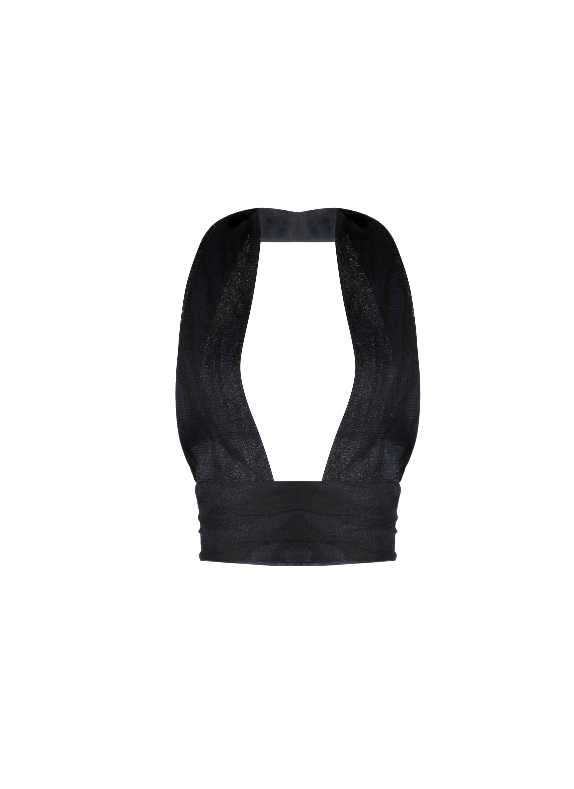 Soutien-gorge Zebra en soie - Noir & Bleu