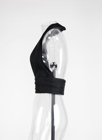 Soutien-gorge Zebra en soie - Noir & Bleu