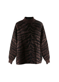 Pull Zebra en maille - Noir & Brun