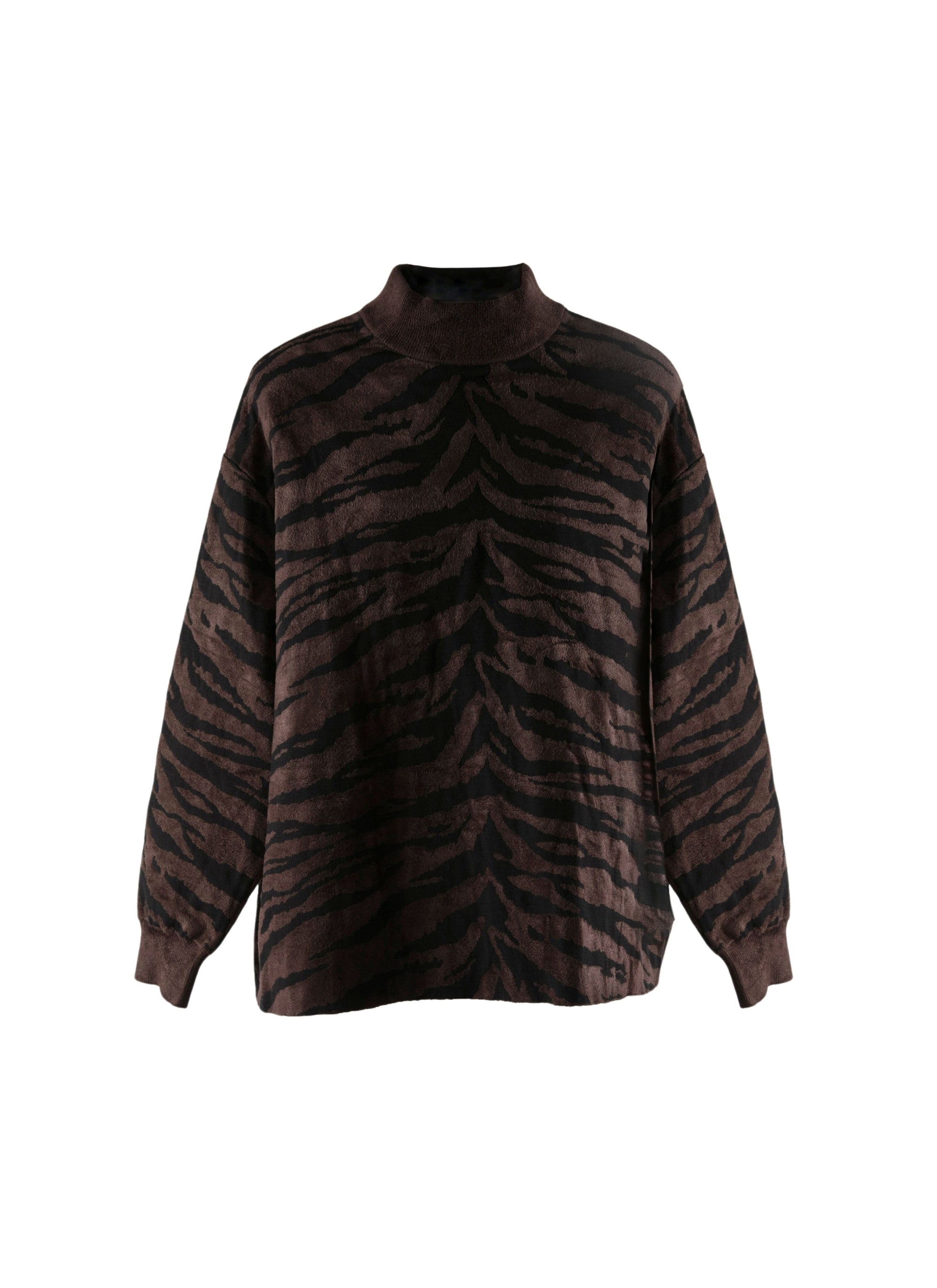 Pull Zebra en maille - Noir & Brun