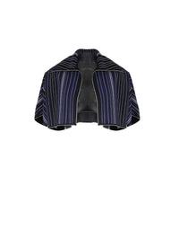 Short-sleeved cardigan Knitted kimono - Black & Blue