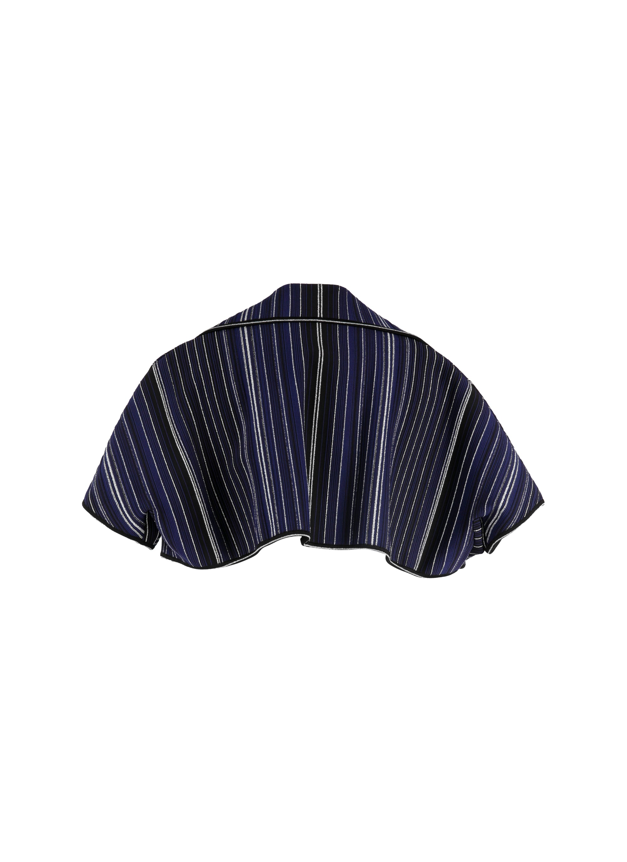 Short Sleeve Kimono Knitted Cardigan - Black & Blue
