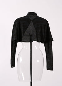 Cardigan à manches longues Zebra en soie - Noir & Bleu