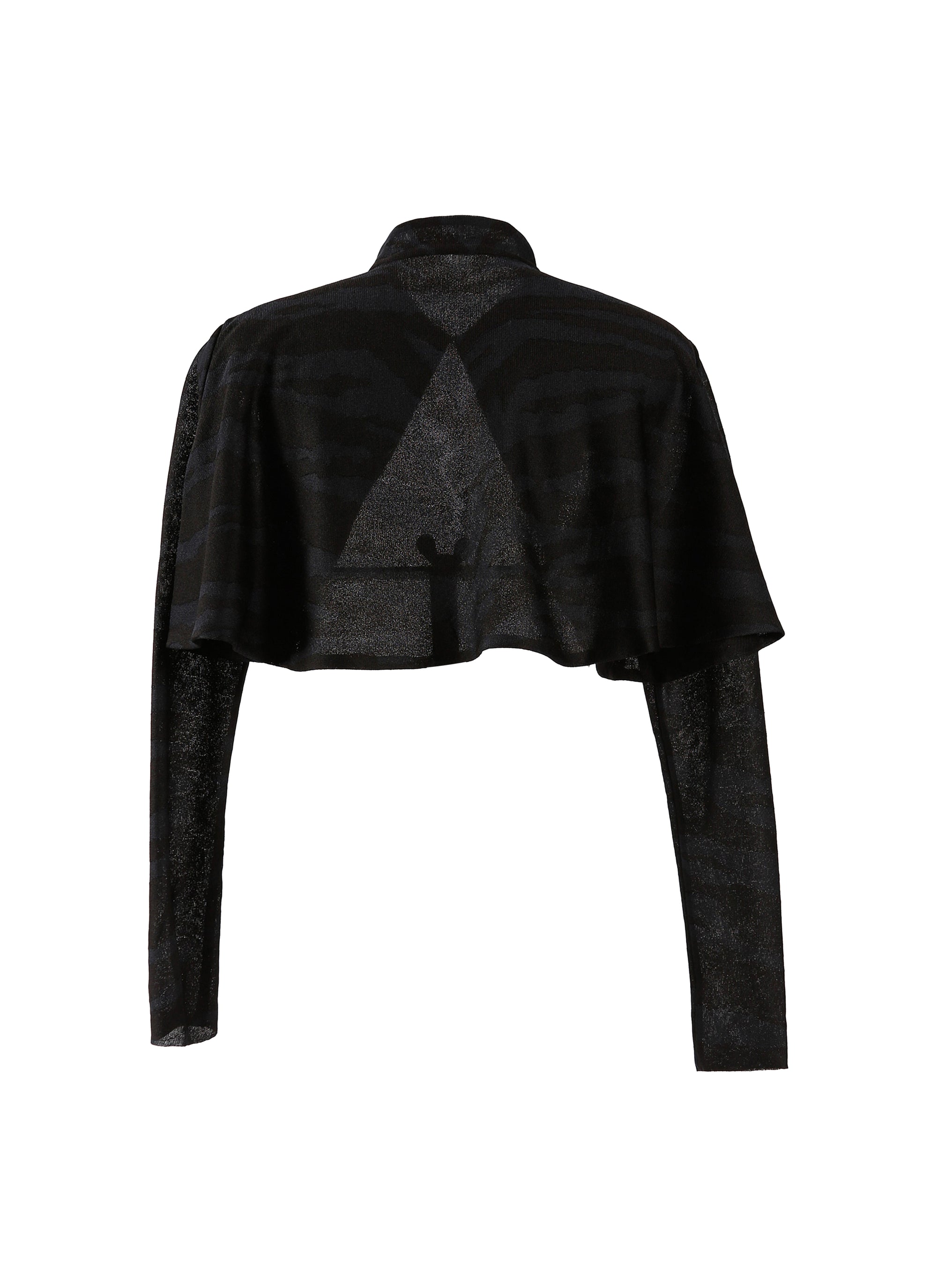 Cardigan à manches longues Zebra en soie - Noir & Bleu