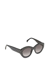 Lunettes à motif argenté - Gris & Noir