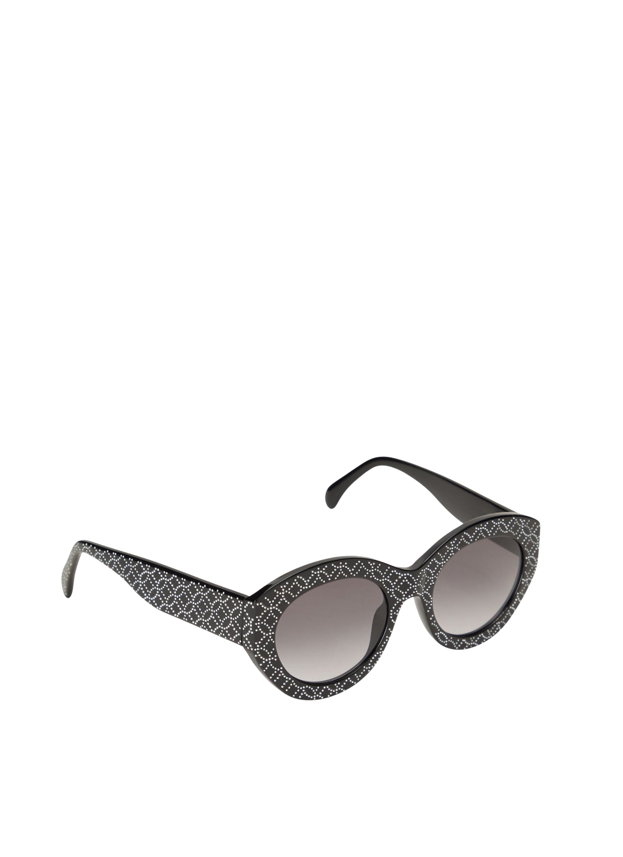 Lunettes à motif argenté - Gris & Noir