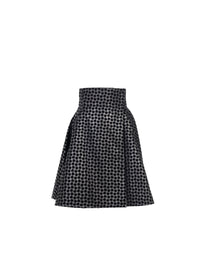 Jupe Dalmatien en cuir - Noir