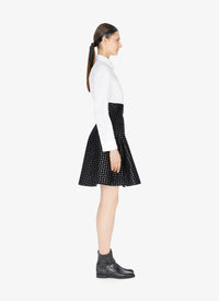 Leather Dalmatian skirt - Black