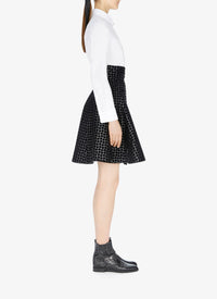 Jupe Dalmatien en cuir - Noir