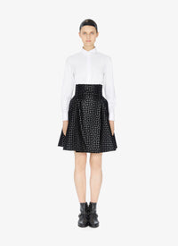 Leather Dalmatian skirt - Black